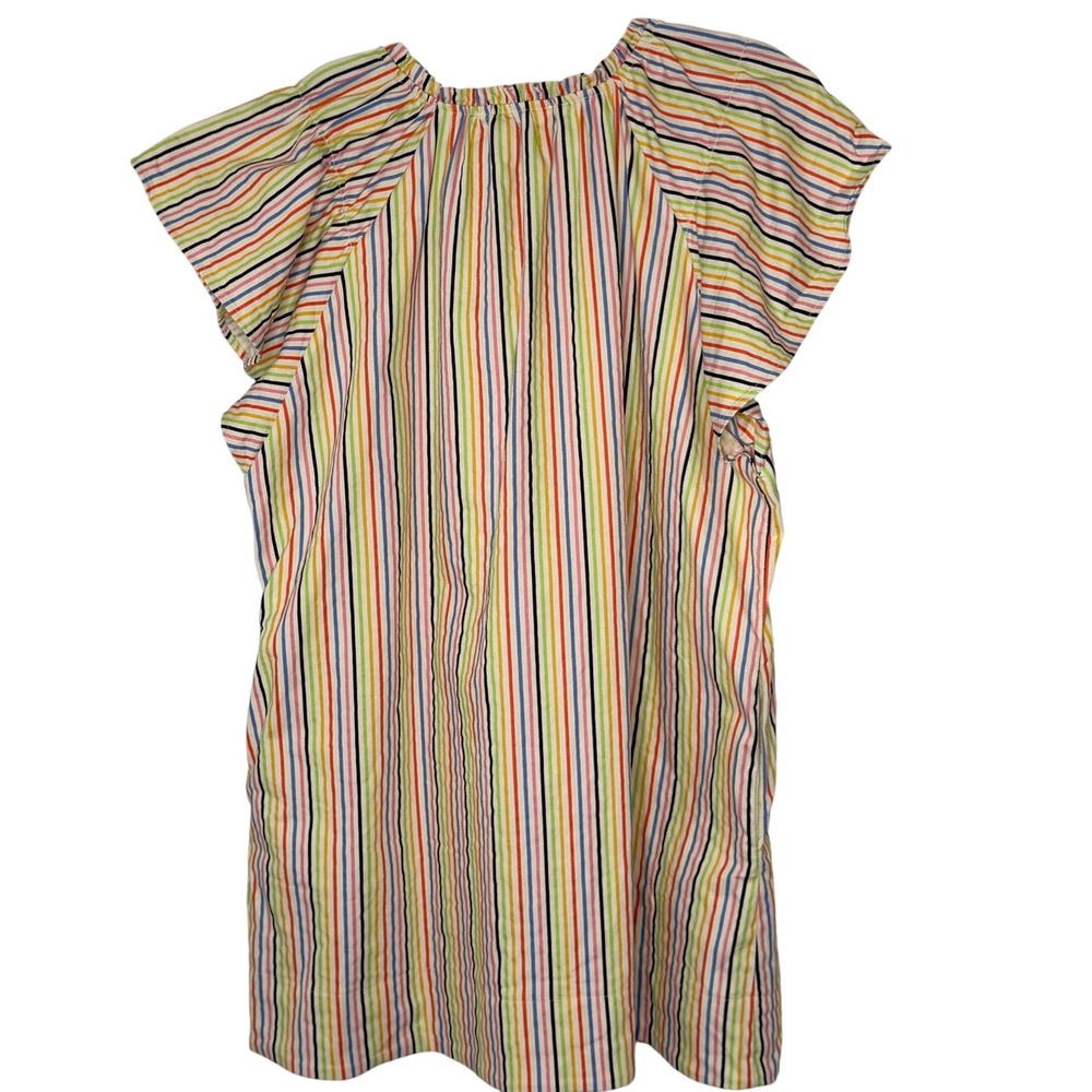 Pomander Place Multi Color Striped Flutter Sleeve Mini Dress XXL B1486 Rainbow - Picture 3 of 12